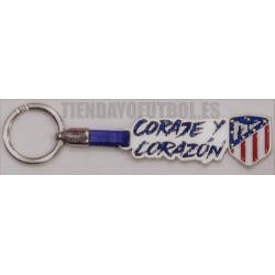 Llavero Oficial Atlético de Madrid "CORAJE Y CORAZÓN"