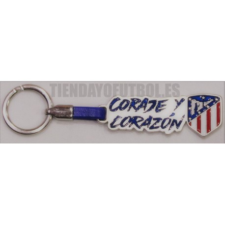 Llavero Oficial Atlético de Madrid "CORAJE Y CORAZÓN"