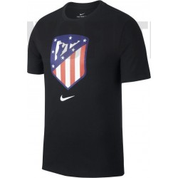 Camiseta oficial Algodón Atlético de Madrid, negra , 2018/19 Nike