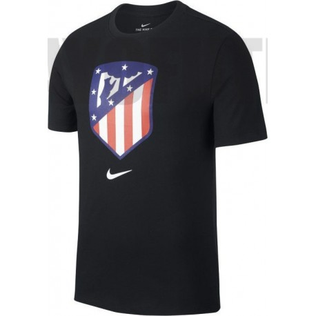 Camiseta oficial Algodón Atlético de Madrid, negra , 2018/19 Nike