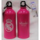 Botella mosquetón oficial aluminio rosa Real Madrid