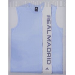 Camiseta oficial paseo sin manga Real Madrid CF Adidas azul