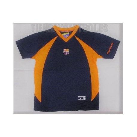 Camiseta oficial FC Barcelona paseo azul -naranja