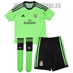Mini Kit portero oficial Real Madrid CF. verde Adidas