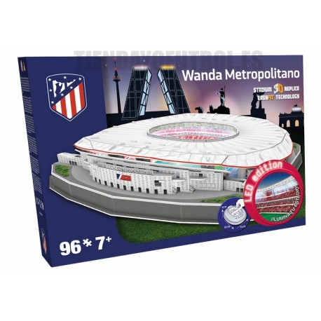 Wanda iluminado Puzzle 3D|Metropolitano puzzle oficial 96 piezas con LED