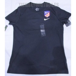 Camiseta oficial algodón mujer Atlético de Madrid, negra , 2019/20 Nike
