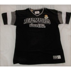 Camiseta oficial paseo Algodón Real Madrid negro