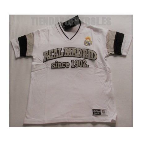 Camiseta oficial paseo Algodón Real Madrid BLANCA