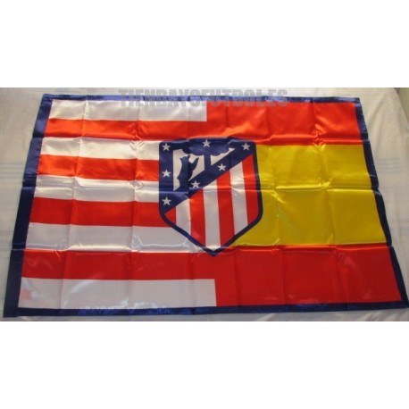 Bandera Oficial At. de Madrid "España" escudo nuevo