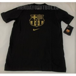 Camiseta oficial Jr. FC Barcelona algodón negro 2020/21 Nike