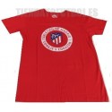 Camiseta oficial Paseo Algodón roja Atlético de Madrid " CORAJE Y CORAZON"