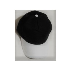 Gorra sin escudo negra con blanco