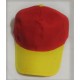 Gorra sin escudo roja con amarillo