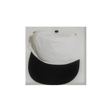 Gorra sin escudo blanca con negro