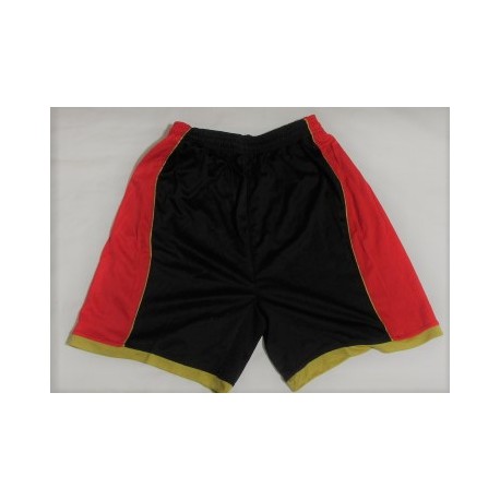 Pantalón sin escudo negro y rojo