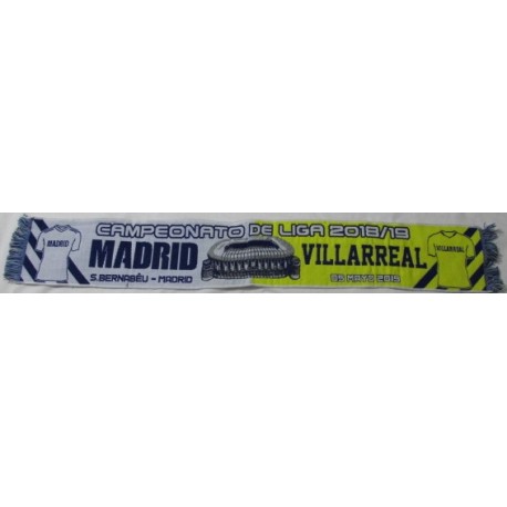 Bufanda Real Madrid - Villarreal de liga 2018/19