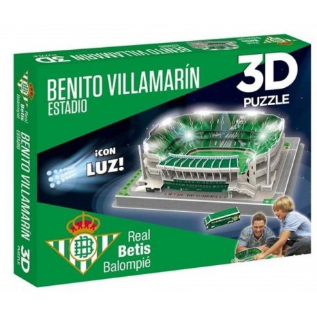 PUZZLE 3D oficial Estadio Benito Villamarín con luz