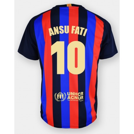 Camiseta 1º Jr. oficial FC Barcelona ANSU FATI 2022/23