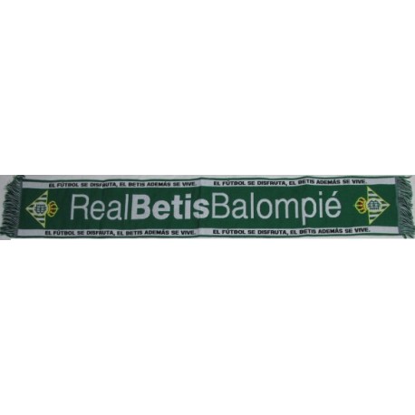 Bufanda del Real Betis Balompié "El fútbol se disfruta....