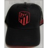 Gorra oficial Atlético de Madrid negra escudo rojo