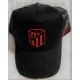 Gorra oficial Atlético de Madrid negra escudo rojo