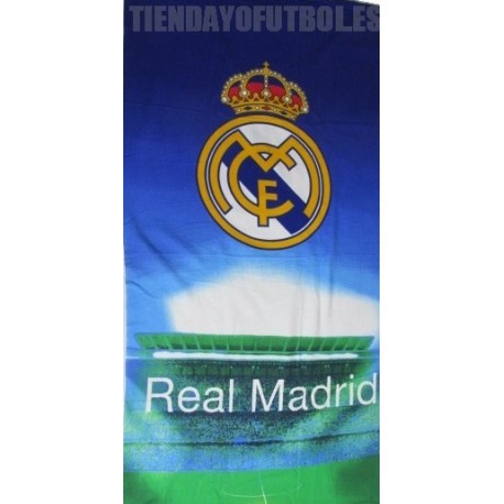 Toalla Estampado Equipo Real Madrid Gris
