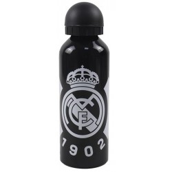 Botella de aluminio oficial Real Madrid negra