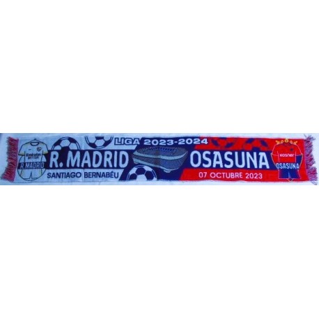 Bufanda Real Madrid Vs Osasuna. Liga 2023/24