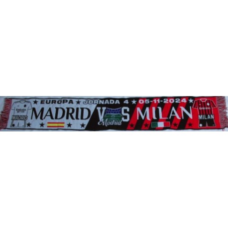 Bufanda Real Madrid Madrid Vs. A C Milan