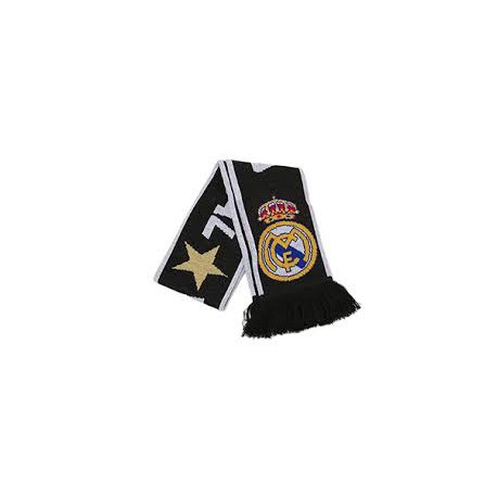 Real Madrid FC - Bufanda de doble cara, 60 pulgadas de largo  (morado/negro), Púrpura/Negro