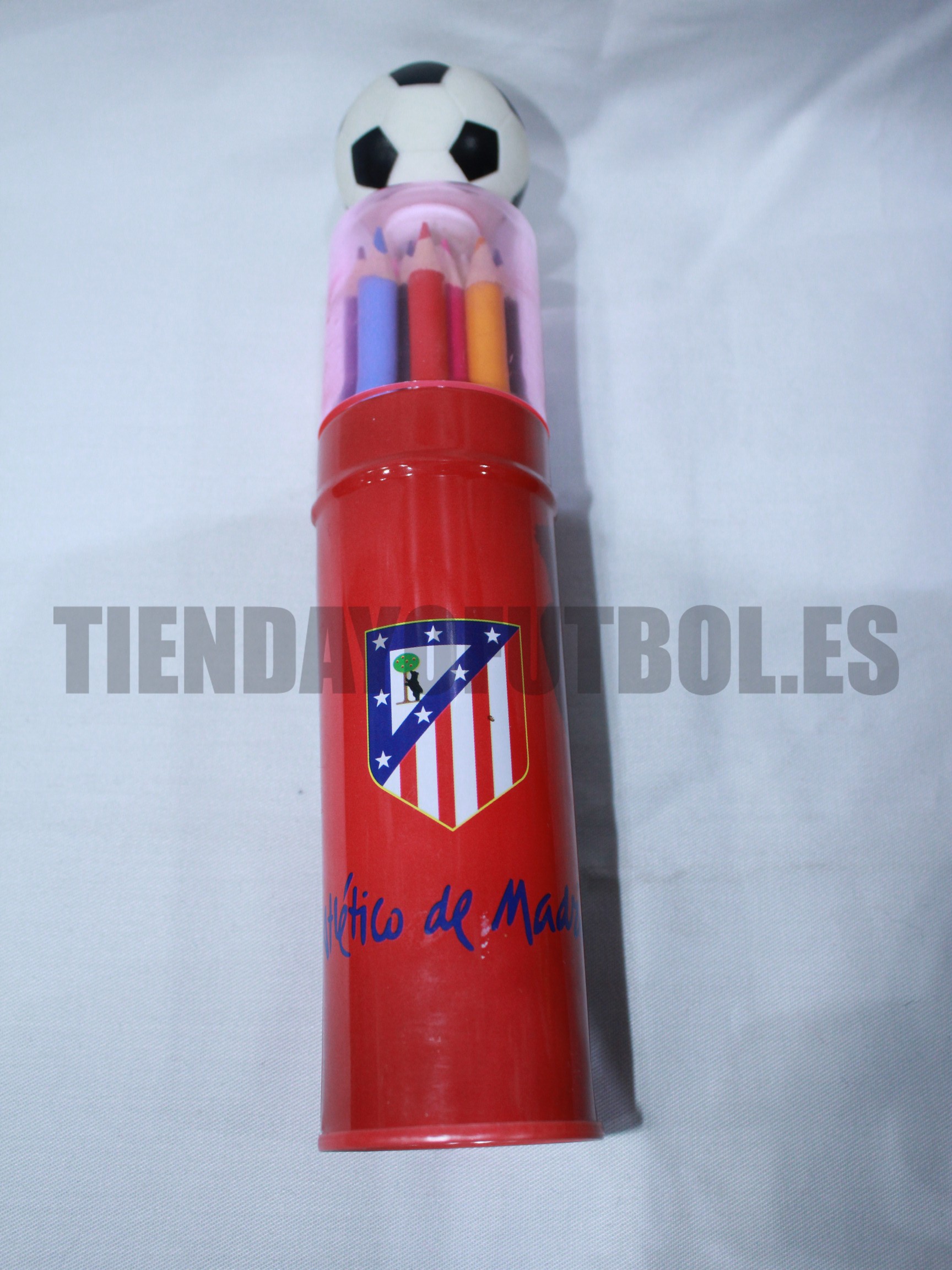 Caja lapices colores Atletico de Madrid