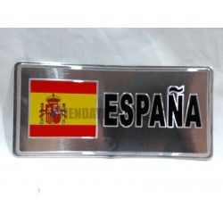 Pegatina oficial en forma de Matricula de España