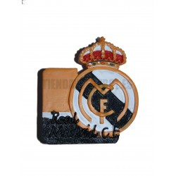 Imán escudo Real Madrid Negro naranja
