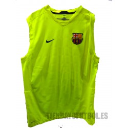 Camiseta oficial Entrenamiento sin manga amarilla FC Barcelona Nike