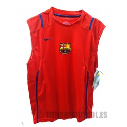 Camiseta oficial Entrenamiento sin manga FC Barcelona Nike roja