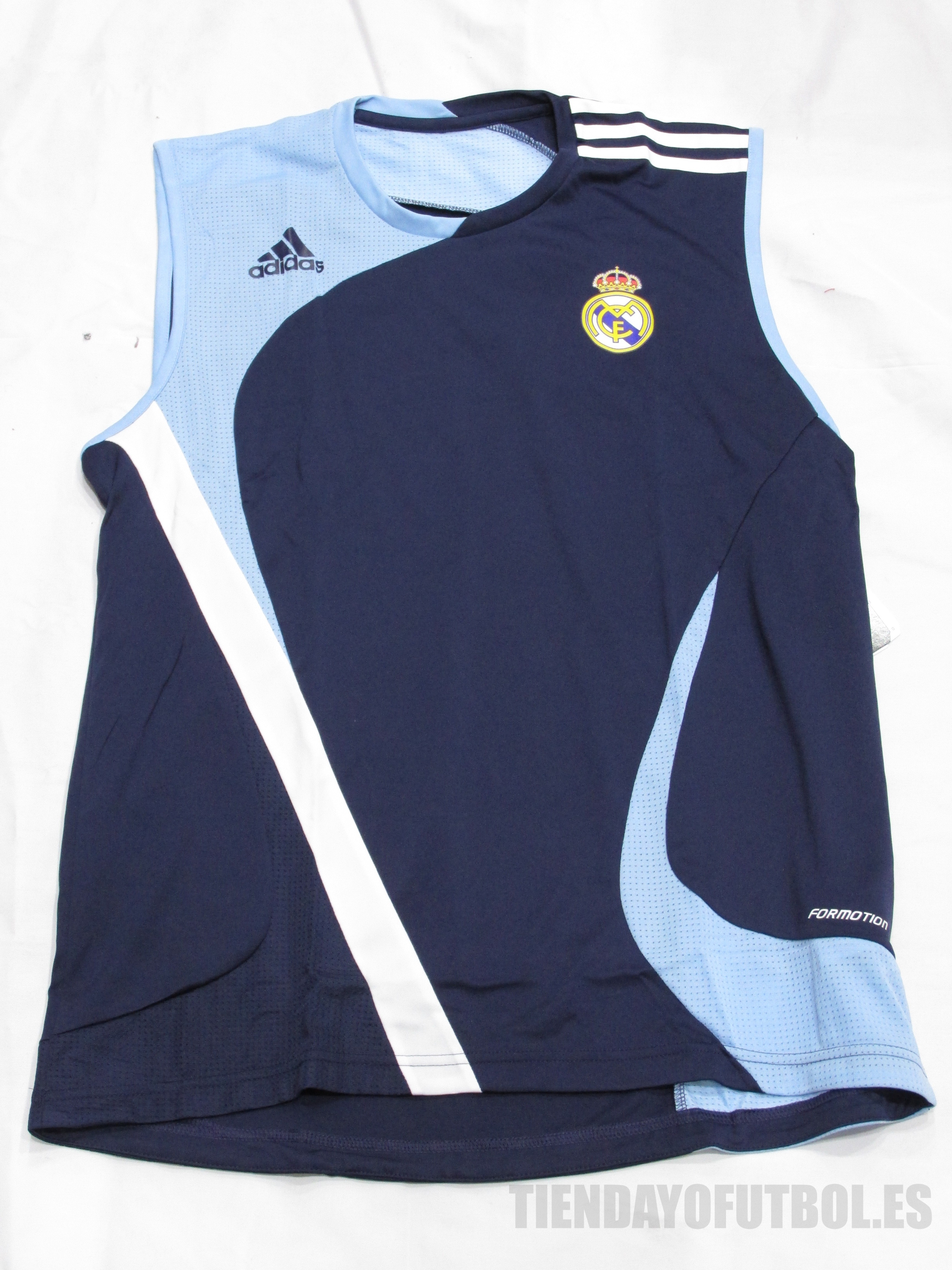 Camiseta oficial Entrenamiento sin manga Real Madrid | entrenamiento Real | Real  Madrid camiseta Entreno azul
