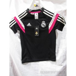 Camiseta oficial Algodón negra Jr. Real Madrid CF Adidas