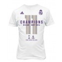 Camiseta oficial Junior blanca Real Madrid La Undècima Champions league "Adidas "