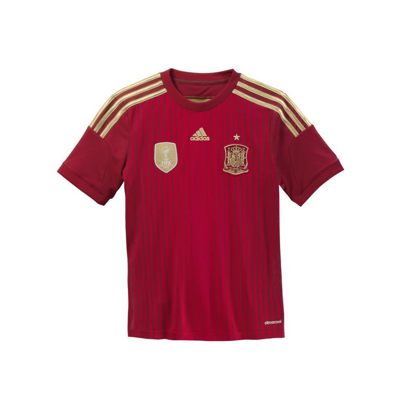 Competir Tradicional Cintura Camiseta roja y oro España | Selección camiseta oficial | Camiseta  Selección España