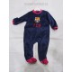 Pelele-pijama bebe FC Barcelona azul oscuro