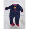 Pelele-pijama bebe FC Barcelona azul oscuro