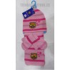 Bufanda, gorro y manopla FC Barcelona "rosa!