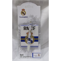 Real Madrid "bolígrafo y bloc" set papeleria oficial