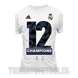 Camiseta OFICIAL blanca Jr. Real Madrid La Duodècima 2017 Champions league "Adidas "