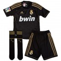 Conjunto niño oficial 2ª 2011/12 Real Madrid CF Kit negro oro Adidas