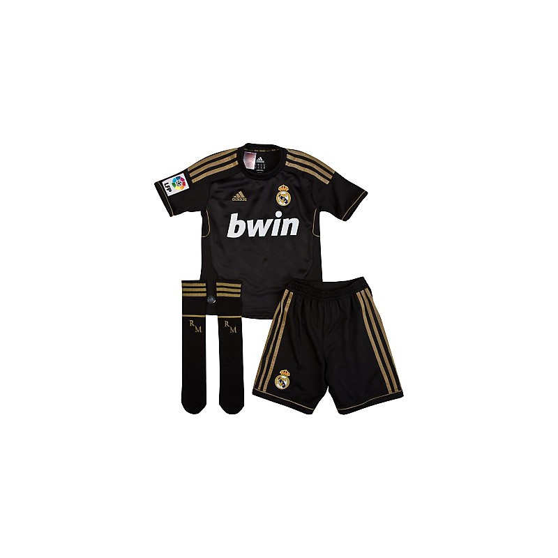Fiel Pef pulmón Conjunto niño negro oro Real Madrid | Kit Real Madrid Negro oro | Conjunto real  madrid negro niño | equipación niño negro oro