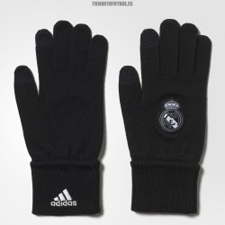 Guantes oficiales de lana Real Madrid CF negros Adidas