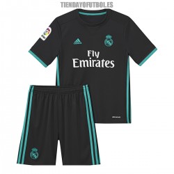  Mini Kit 2ª negro 2017/18 Real Madrid CF Adidas