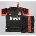 Conjunto Portero oficial Junior Negro con naranja oficial Real Madrid CF Kit Adidas