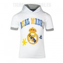 Real Madrid Camiseta Algodón niño blanca con capucha